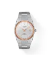 Tissot PRX Powermatic 80 Pvd Watch with Silver Dial and Steel Bracelet