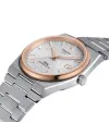 Tissot PRX Powermatic 80 Pvd Watch with Silver Dial and Steel Bracelet