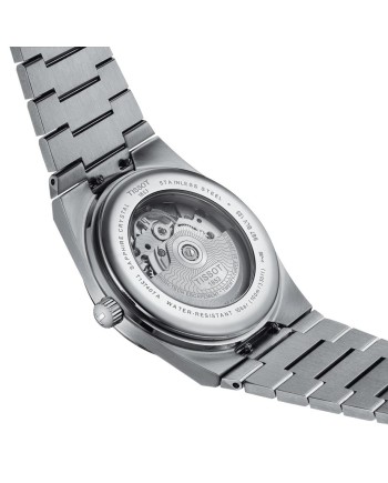 Tissot PRX Powermatic 80 Pvd Watch with Silver Dial and Steel Bracelet