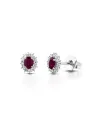 Orecchini Coscia Le Lune Diamonds in Oro Bianco con Rubini e Diamanti