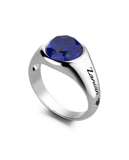Anello da Uomo Zancan Basic in Argento con Lapis Blu