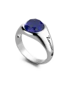 Bague Zancan Basic pour homme en argent avec lapis-lazuli bleu