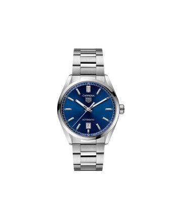 Orologio Tag Heuer Carrera con Quadrante Blu e Cinturino in Acciaio