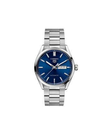 Orologio Tag Heuer Carrera con Quadrante Blu e Cinturino in Acciaio