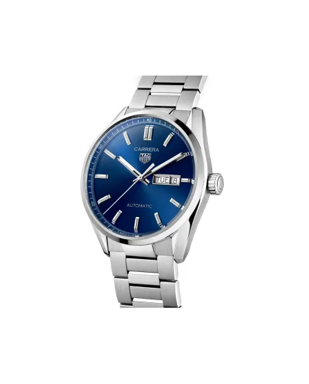Orologio Tag Heuer Carrera con Quadrante Blu e Cinturino in Acciaio
