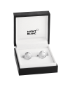 Boutons de manchette Montblanc Star pour homme avec emblème Montblanc en acier 116660