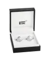Boutons de manchette Montblanc Star pour homme avec emblème Montblanc en acier 116660