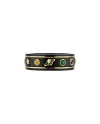 Anello Gucci Icon in Corindone Nero e Oro con Pietre