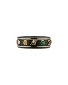 Gucci Icon Ring in Black Corundum and Gold with Stones