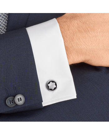 Montblanc Star Men's Cufflinks with Black Onyx Insert 116661