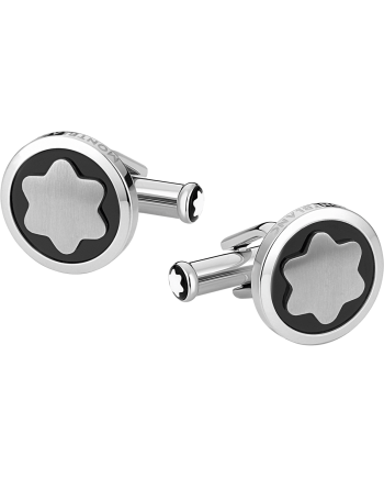 Montblanc Star Men's Cufflinks with Black Onyx Insert 116661