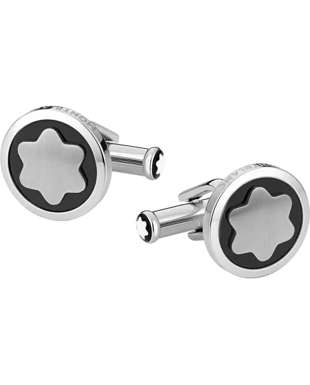 Montblanc Star Men's Cufflinks with Black Onyx Insert 116661