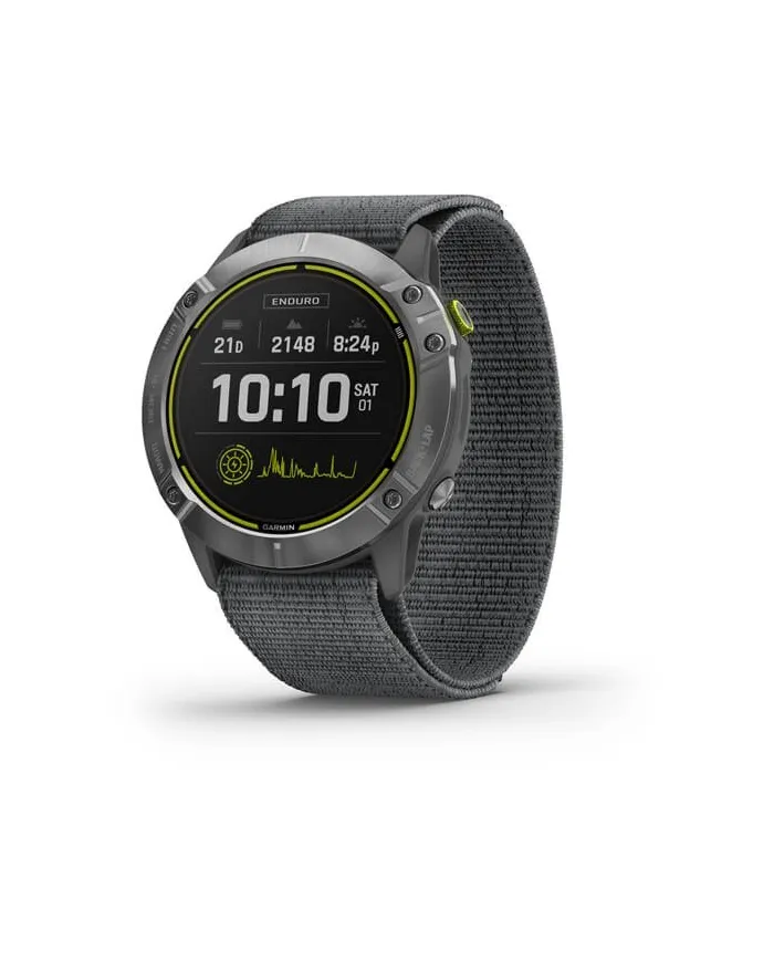 Tool Watch Garmin Enduro Solar con Cinturino UltraFit in Nylon Grigio