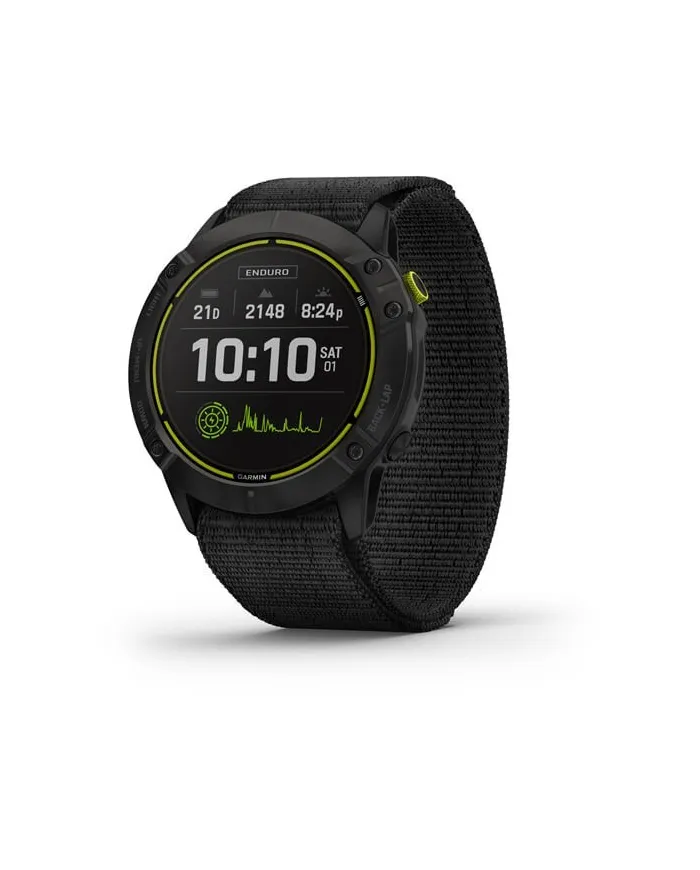Tool Watch Garmin Enduro Solar con Cinturino UltraFit in Nylon Nero
