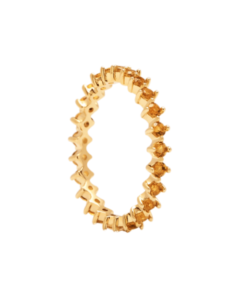 PDPAOLA Ring in Gold-Plated Silver with Zircons