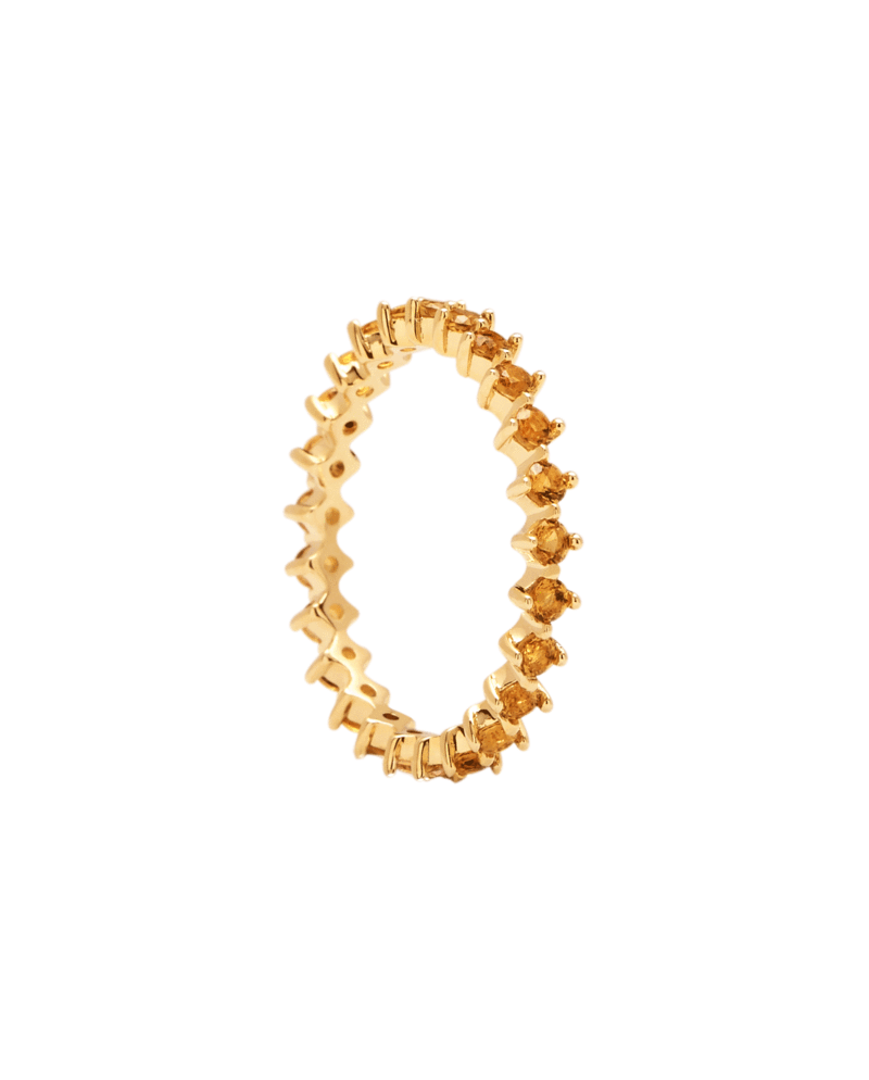 Bague PDPAOLA en argent plaqué or avec zircons