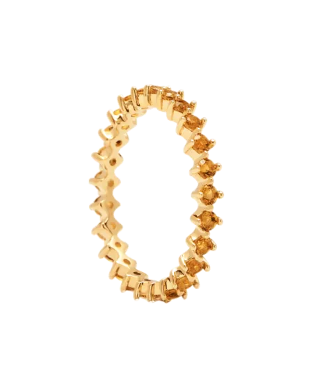 PDPAOLA Ring in Gold-Plated Silver with Zircons