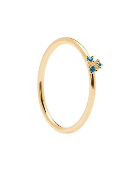 Bague PDPAOLA en argent plaqué or avec zircons