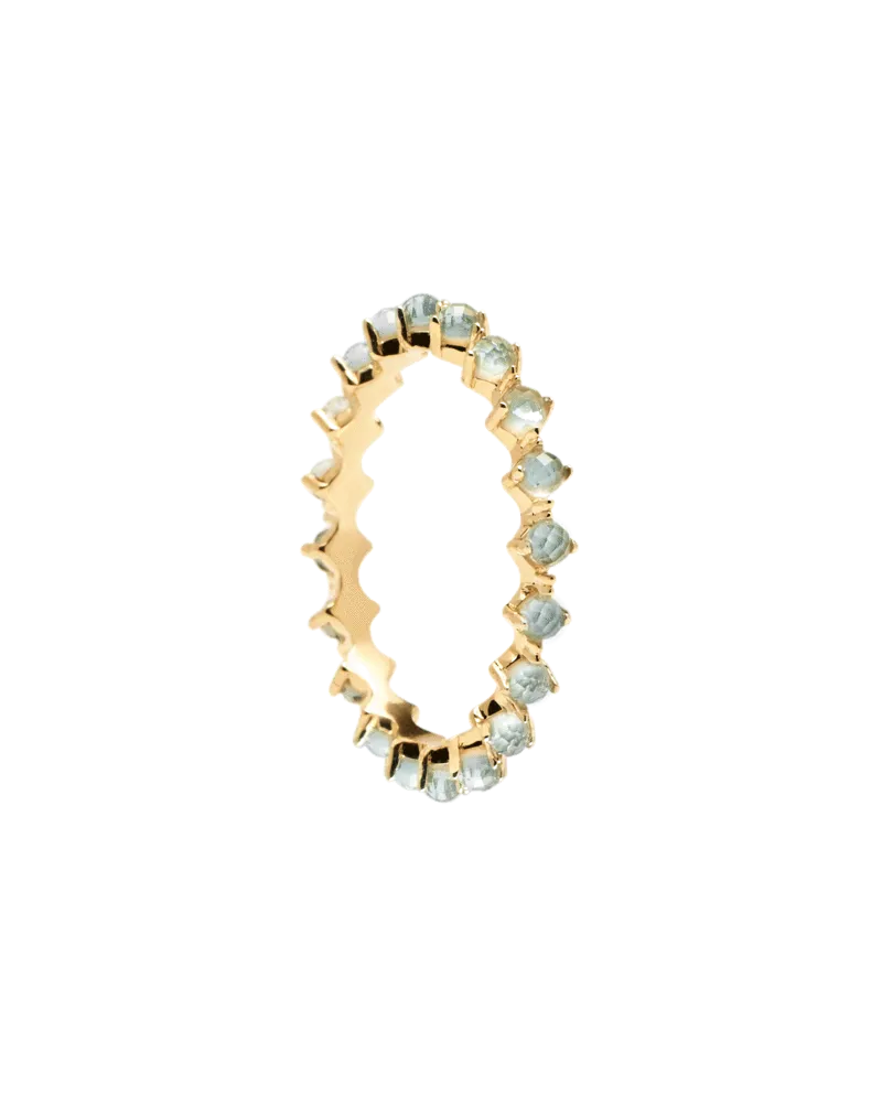 Anello PDPAOLA in Argento Placcato Oro con Cristalli Colorati