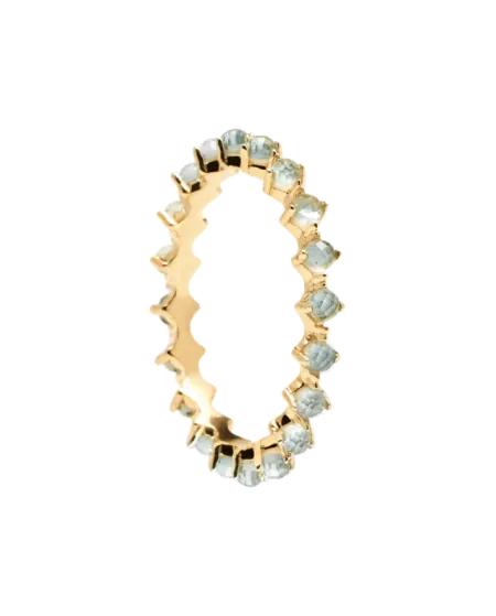 Anello PDPAOLA in Argento Placcato Oro con Cristalli Colorati