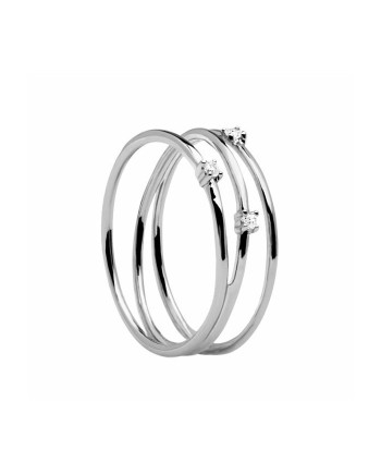 Bague en argent PDPAOLA avec zircons