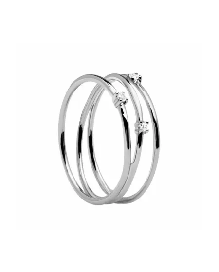 PDPAOLA Silver Ring with Zircons