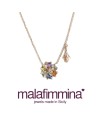 Collier Malafimmina en or jaune orné de topazes, de diamants bruns et d'un motif d'abeille