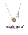 Malafimmina Necklace in Yellow Gold with Topazes, Brown Diamonds and Bee Detail