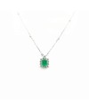 Crivelli White Gold Choker with Diamonds and Emerald