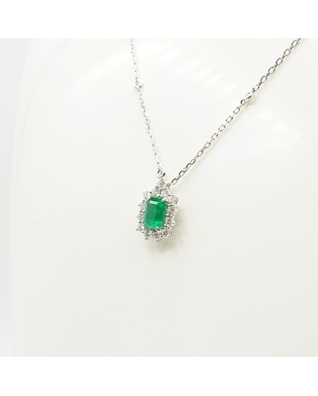 Crivelli White Gold Choker with Diamonds and Emerald