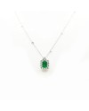 Crivelli White Gold Choker with Diamonds and Emerald