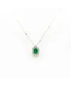Crivelli White Gold Choker with Diamonds and Emerald