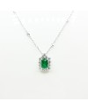 Crivelli White Gold Choker with Diamonds and Emerald