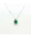 Crivelli White Gold Choker with Diamonds and Emerald