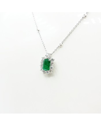 Crivelli White Gold Choker with Diamonds and Emerald
