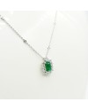Crivelli White Gold Choker with Diamonds and Emerald