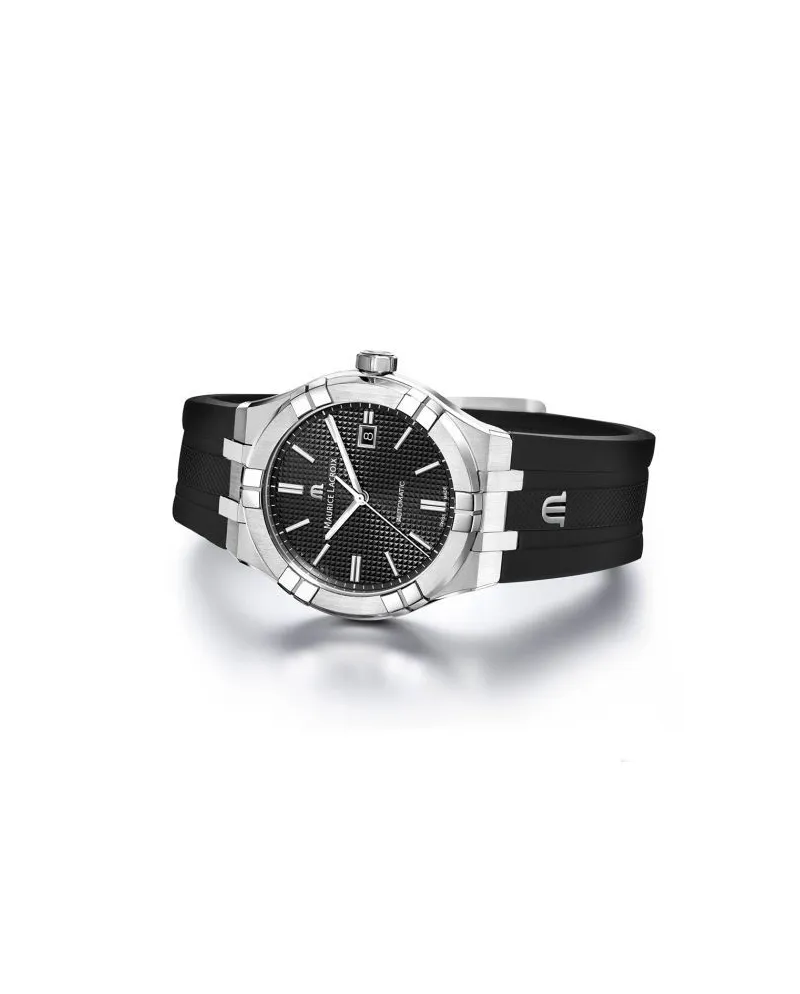 Orologio Maurice Lacroix Aikon Automatic 42 mm con Quadrante Nero e 2  Cinturini | Gioielleria Casella | Orologi automatici