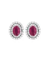 Orecchini Coscia Le Lune Diamonds in Oro Bianco con Rubini e Diamanti