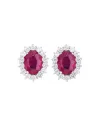 Orecchini Coscia Le Lune Diamonds in Oro Bianco con Rubini e Diamanti