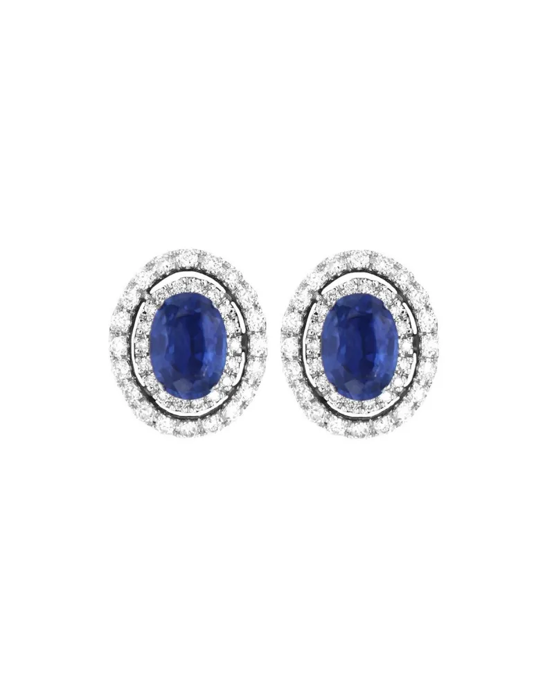 Orecchini Coscia Le Lune Diamonds in Oro Bianco con Zaffiri Blu e Diamanti