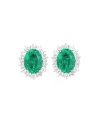 Orecchini Coscia Le Lune Diamonds in Oro Bianco con Smeraldi e Diamanti