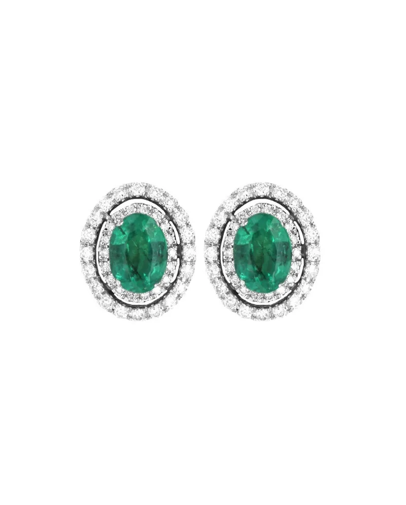 Orecchini Coscia Le Lune Diamonds in Oro Bianco con Smeraldi e Diamanti Orecchini Coscia Le Lune Diamonds in Oro Bianco con Smeraldi e Diamanti