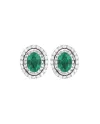 Orecchini Coscia Le Lune Diamonds in Oro Bianco con Smeraldi e Diamanti