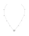 Gucci GG Running Necklace in White Gold with Diamonds