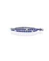 Bracciale Tennis Forever Unique Febe in Oro Bianco con Zaffiri Blu e Diamanti Bianchi