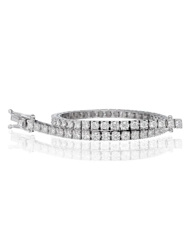 Bracciale Tennis Forever Unique Marte in Oro Bianco con Diamanti Bianchi