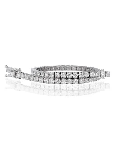 Bracciale Tennis Forever Unique Marte in Oro Bianco con Diamanti Bianchi