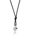 Ciondolo Le Bebé in Oro Bianco con Cuore di Pavè di Diamanti-LBB541/C