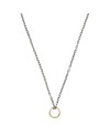 Gucci Necklace in Silver with Ouroboros Snake Pendant in Yellow Gold