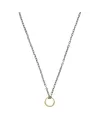 Gucci Necklace in Silver with Ouroboros Snake Pendant in Yellow Gold